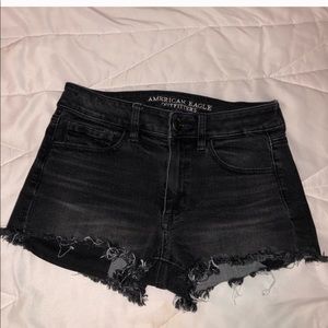 American Eagle high rise black shorts